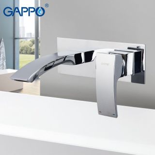 Встраиваемый смеситель для раковины Gappo G1007-2 хром